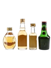 Assorted Blended Scotch Whisky Dimple, Long John, Vat 69 & Seagram's 100 Pipers 4 x 5cl