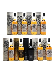 Game Of Thrones Whiskies Set Cardhu, Clynelish, Dalwhinnie, Glendullan, Lagavulin, Mortlach, Oban, Royal Lochnagar & Talisker 9 x 70cl