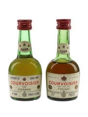 Courvoisier 3 Star Luxe Bottled 1970s 2 x 5cl / 40%