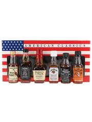 American Classics Set Wild Turkey, Jack Daniel's, Maker's Mark, Jim Beam, Evan Williams & Old Grand-Dad 6 x 5cl