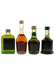 Bisquit, Martell, Otard & Prince Hubert De Polignac Bottled 1970s-1980s 4 x 4.2cl-5cl / 40%