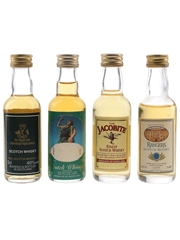 Assorted Blended Whisky Jacobite, The Argyll And Sutherland Highlands, Hector's Nectar & Rangers 4 x 5cl / 40%