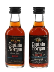 Captain Morgan Black Label Bottled 1970s & 1980s 2 x 5cl / 40%