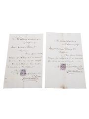 Bristol Distillery Purchase Receipts & Invoices, Dated 1872-1877 William Pulling & Co. 