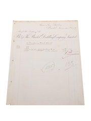 Bristol Distillery Purchase Receipts & Invoices, Dated 1872-1877 William Pulling & Co. 