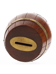 Wooden Barrel Money Box  