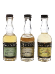 Chartreuse Green & Yellow Bottled 1960s-1970s 3 x 3cl