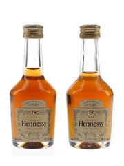 Hennessy 3 Star VS Bottled 1980s 2 x 4.15cl / 40%