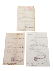 Deinhard & Co. Correspondence, Purchase Receipts, Invoices & Cheque, Dated 1877-1904 William Pulling & Co. 