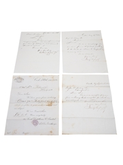 Cork Distillery Correspondence, Invoices & Purchase Receipt  Dated 1843-1872 William Pulling & Co. 