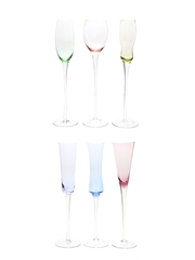 Six Champagne Glasses  30cm Tall