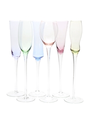 Six Champagne Glasses