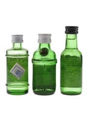 Pitman, Tanqueray & White Satin Gin Bottled 1970s & 1980s 3 x 4.5cl-5cl / 40%