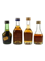 Bisquit, Rouyer, Monnet & Martell Bottled 1960s-1970s 4 x 3cl-5cl / 40%