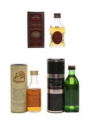 Longmorn 15 Year Old, Glenfiddich & Cardhu 12 Year Old Bottled 1980s-2000s 3x 5cl
