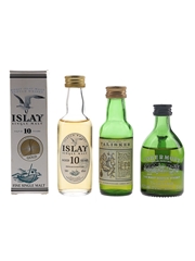 Talisker, Islay & Tobermory Bottled 1990s & 2000s 3 x 5cl
