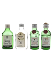 Gordon's, Greenalls & Tanqueray Bottled 1970s-1980 4 x 5cl