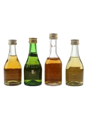 Assorted French Brandy Blended 1980s 4 x 5cl