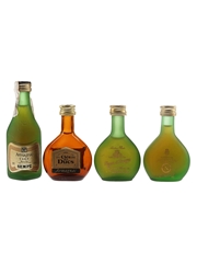 Assorted Armagnac Bottled 1980s 4 x 3cl-5cl