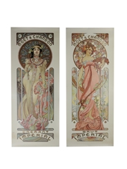 Moet & Chandon Brut & Cremant Imperial Posters Alphonse Mucha 65cm x 26cm