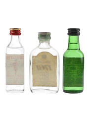Beefeater, Greenalls & White Satin Dry Gin Bottled 1970s-1980s 3 x 4.7cl-5cl