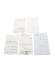 Sandeman Sons & Co. Correspondence, Invoices & Purchase Receipt Dated 1844-1867