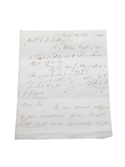 William Wright & Son Correspondence, Invoices & Purchase Receipt, Dated 1844-1857 William Pulling & Co. 