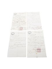 The Bristol Distilling Co. Correspondence, Invoices & Purchase Receipt  Dated 1866-1909