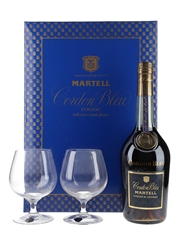 Martell Cordon Bleu Glasses Set Bottled 1980s-1990s 70cl / 40%