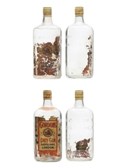 Gordon's Dry Gin Spring Cap Bottled 1960s 4 x 75cl / 47.3%