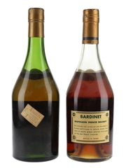 Bardinet Napoleon Brandy & Grand Reserve Rare Old French Brandy Bottled 1970s 2 x 68cl / 40%