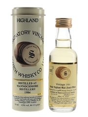 Mannochmore 1984 16 Year Old Bottled 2001 - Signatory Vintage 5cl / 43%