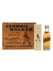 Johnnie Walker Red Label Bottled 1970s - Somerset Importers, New York 11 x 5cl