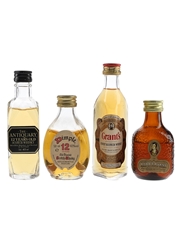 Assorted Blended Scotch Whisky Bottled 1980s 4 x 5cl / 40%