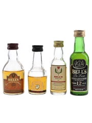 Assorted Bell's Scotch Whisky Commemorative Miniature, Extra Special Fine Old Scotch Whisky, 12 Year Old & Very Rare Scotch Whisky 4 x 3cl-5cl