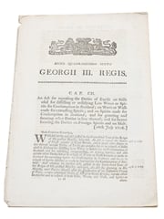 Act for Repealing The Duties Of Excise On Stills Etc. 1806 In the 46th Year of George III Reign 