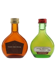 Cles Des Ducs XO & Janneau Bottled 1970s & 1980s 3cl & 5cl / 40%