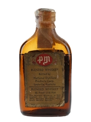 National Distillers PM De Luxe Blended Whiskey Bottled 1940s 5cl / 43%
