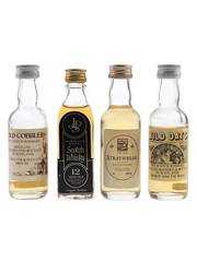 Old Cobblers, John Player Special, Strathbeag & Wild Oats Bottled 1980s - 1990s 4 x 5cl / 40%