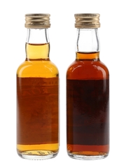Walter Hicks Navy Rum Bottled 1970s-1980s 2 x 5cl /