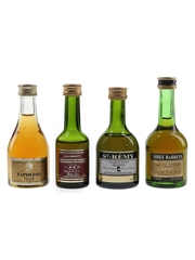 Napoleaon VSOP Brandy, Sainsbury's X.O, St-Remy & Three Barrels VSOP Bottled 1970s - 1980s 4 x 3cl-5cl / 40%