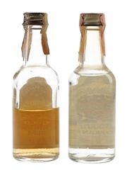 Don Q Gold & Light Puerto Rican Rum Bottled 1970s 2 x 5cl / 40%