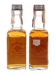 Jim Beam 4 Year Old Bottled 1970s-1980s 2 x 4.7cl-5cl / 40%