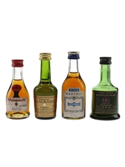 Bisquit 3 Star, Gaston De La Grange, Martell 3 Star & Prince Hubert De Polignac Bottled 1970s-1980s 4 x 3cl-5cl / 40%