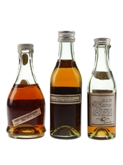Bisquit VSOP, Hennessy 3 Star & Hennessy Bras Arme Bottled 1950s-1960s 3 x 3cl-5cl