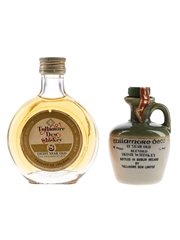 Tullamore Dew 8 Year Old & Tullamore Dew Ceramic Decanter Bottled 1970s 2 x 4.7cl - 7cl