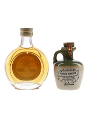 Tullamore Dew 8 Year Old & Tullamore Dew Ceramic Decanter Bottled 1970s 2 x 4.7cl - 7cl