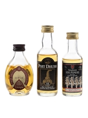 Dimple, Poit Dhubh & 100 Pipers Bottled 1990s 3 x 5cl