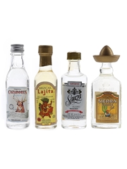 Cazadores, Lajita, Sierra & Sauza Tequila Bottled 1990s - 2000s 4 x 4cl-5cl
