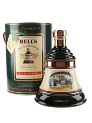 Bell's Christmas 1990 Ceramic Decanter